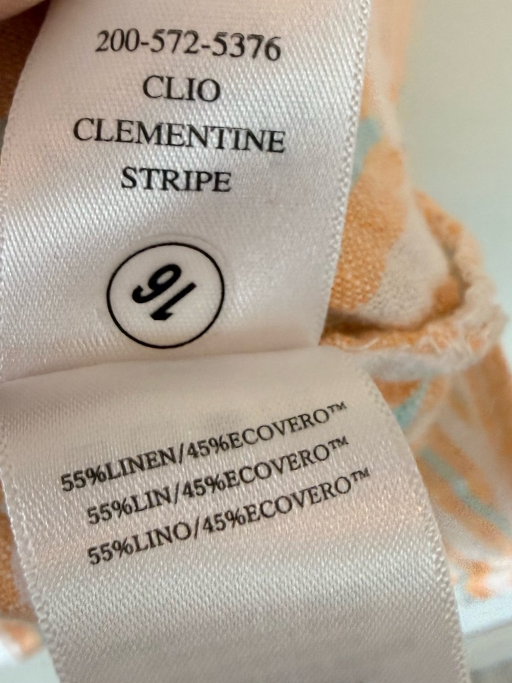 Rails Clio Linen Blend Shirt Button Down Clementine Stripe Women’s XS - Picture 11 of 13
